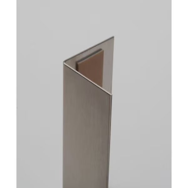 Western Fabricating 135¬∞ SS Corner Guard, 16 Ga., 3M Two Sided Tape, Sq. Corners, 48